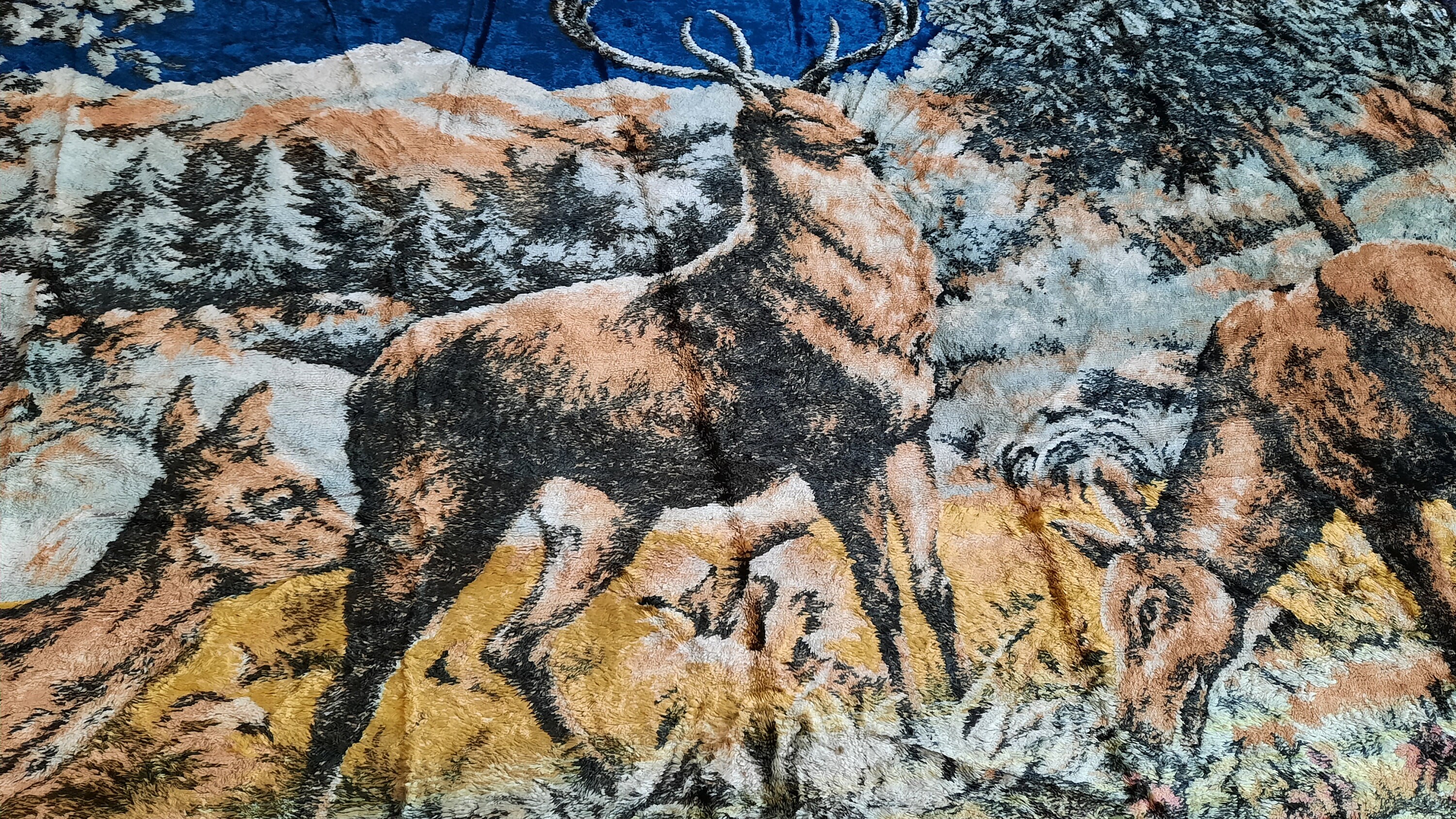 Velvet RUG Deer 7247.2 in birthday gift moroccan rug area Etsy