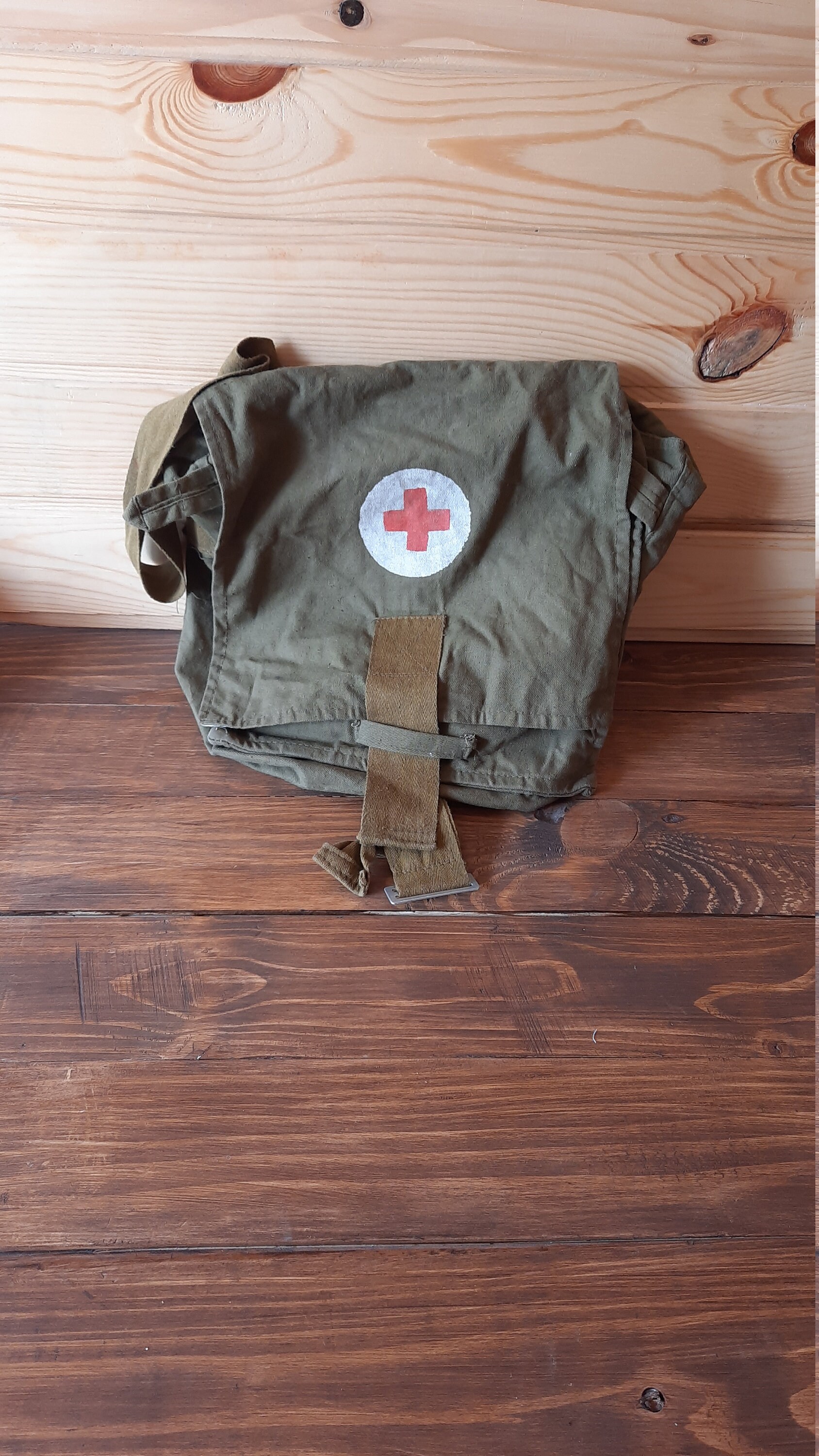 Vintage Military Medical Bag green cotton canvas bag Cross Etsy