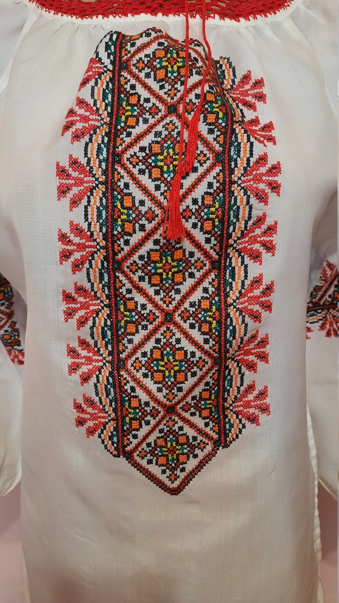Hand Embroidered Shirt Long Sleeves Embroidered Shirt Etsy Canada