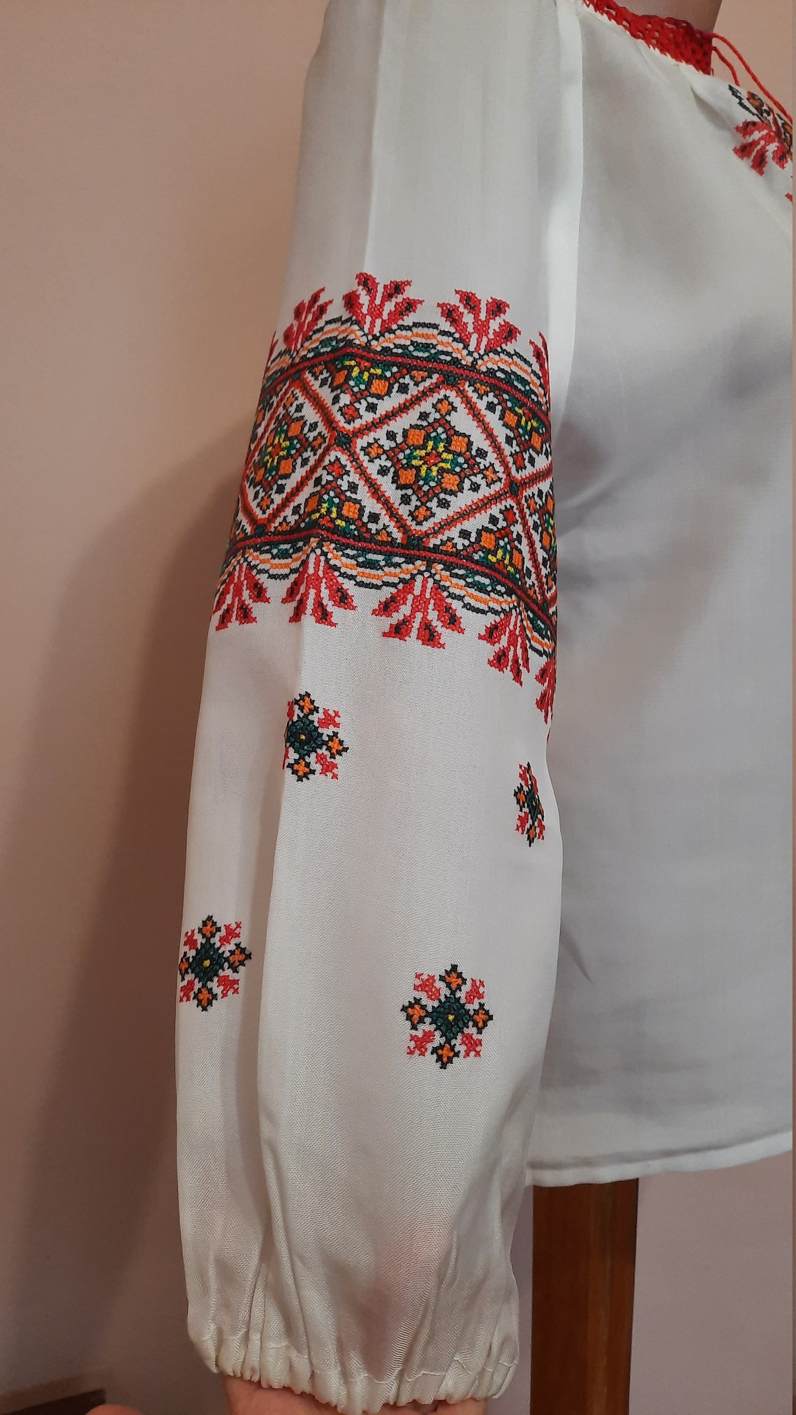 Hand Embroidered Shirt Long Sleeves Embroidered Shirt Etsy Canada