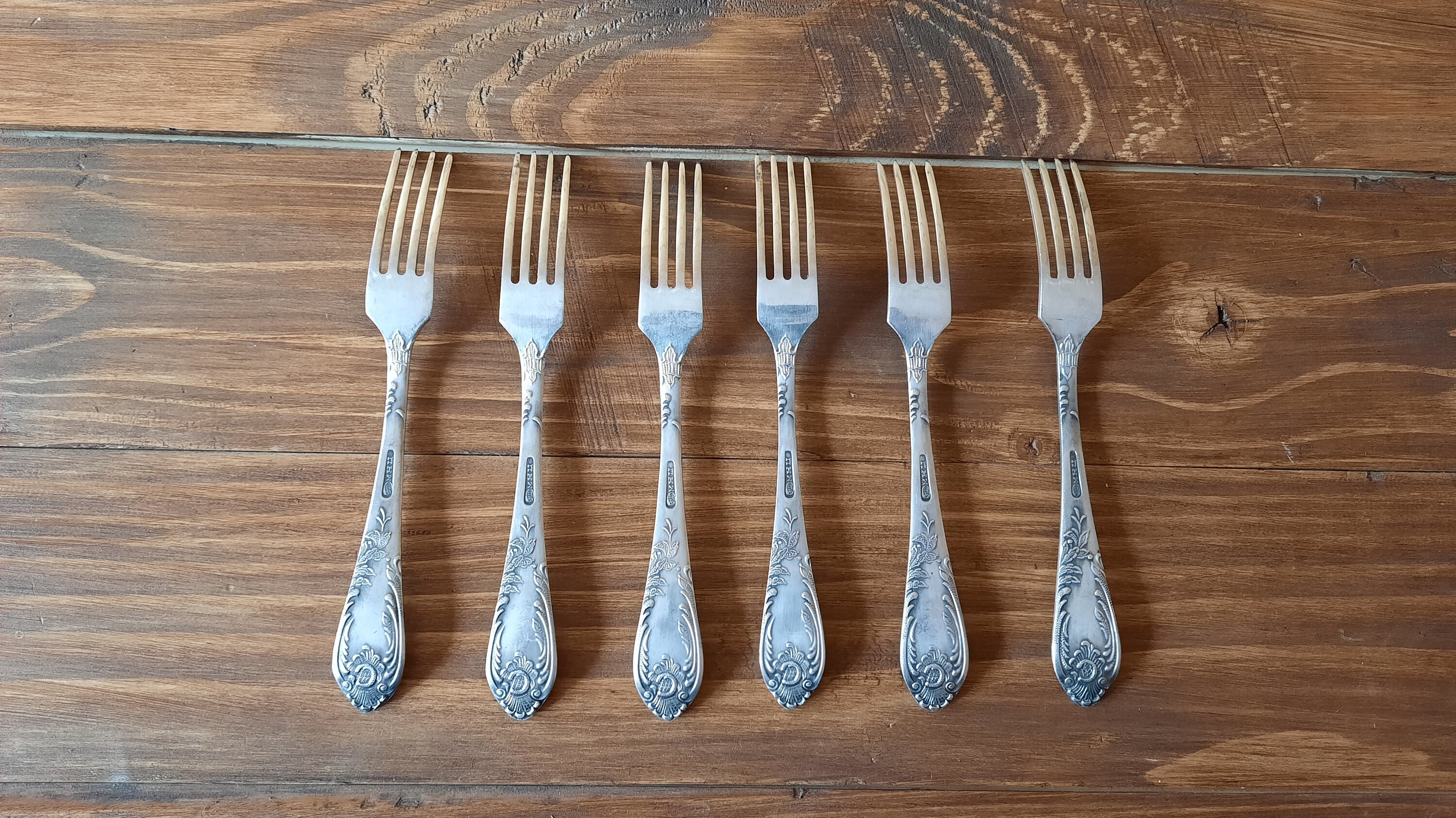 6 Vintage Serving Forks German silver Forks Melchior Forks Etsy