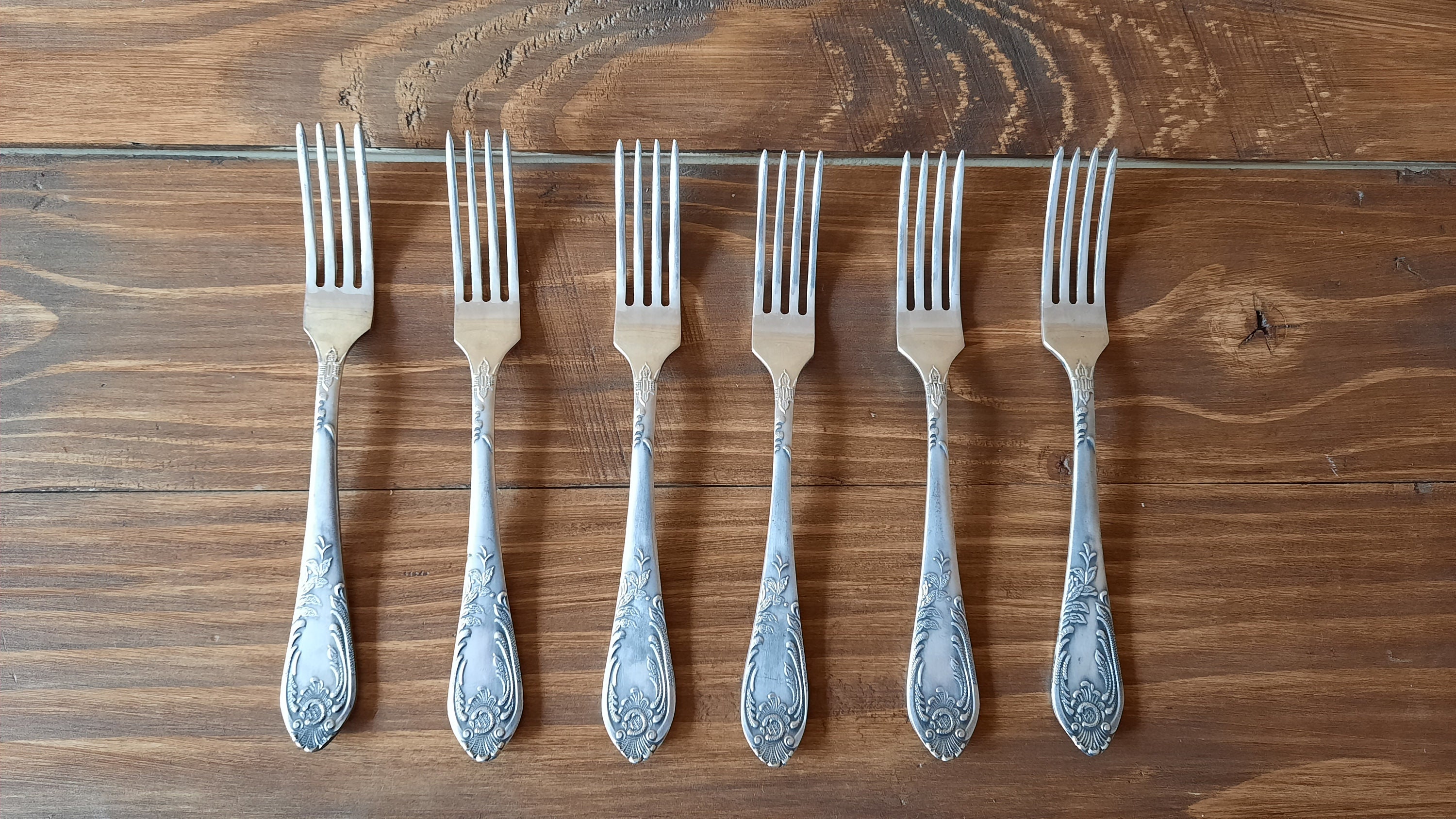 6 Vintage Serving Forks German silver Forks Melchior Forks Etsy