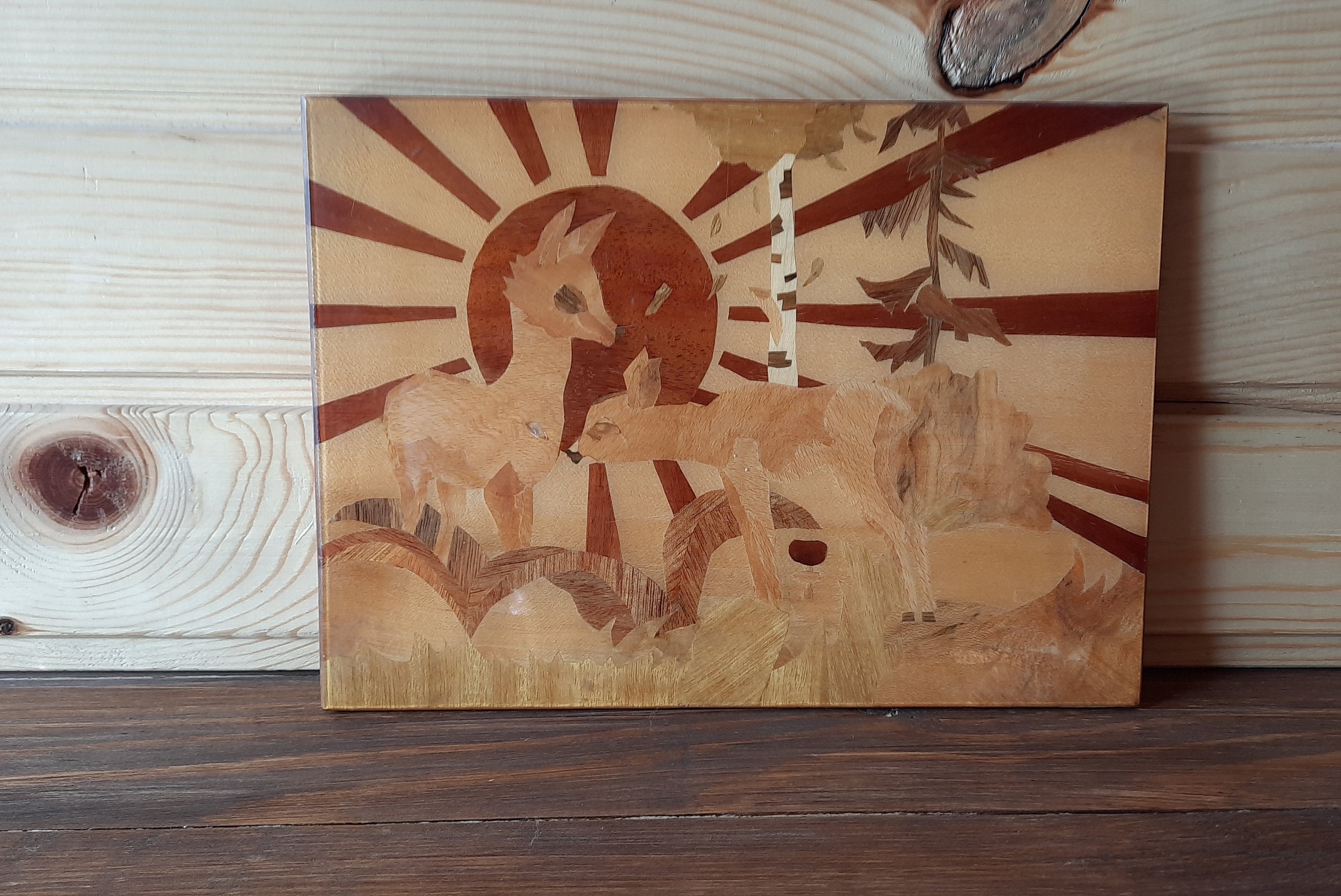 Vintage Wooden Panel Deer Wooden Deer Buck Wall Hanging Etsy