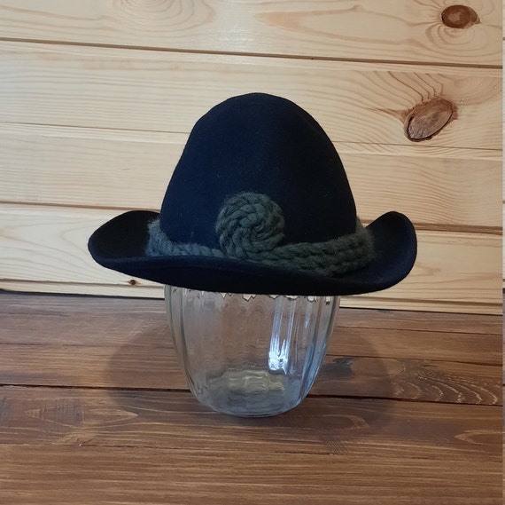 Vintage black Fuzzy Bucket Hat, Women's Spring Coo
