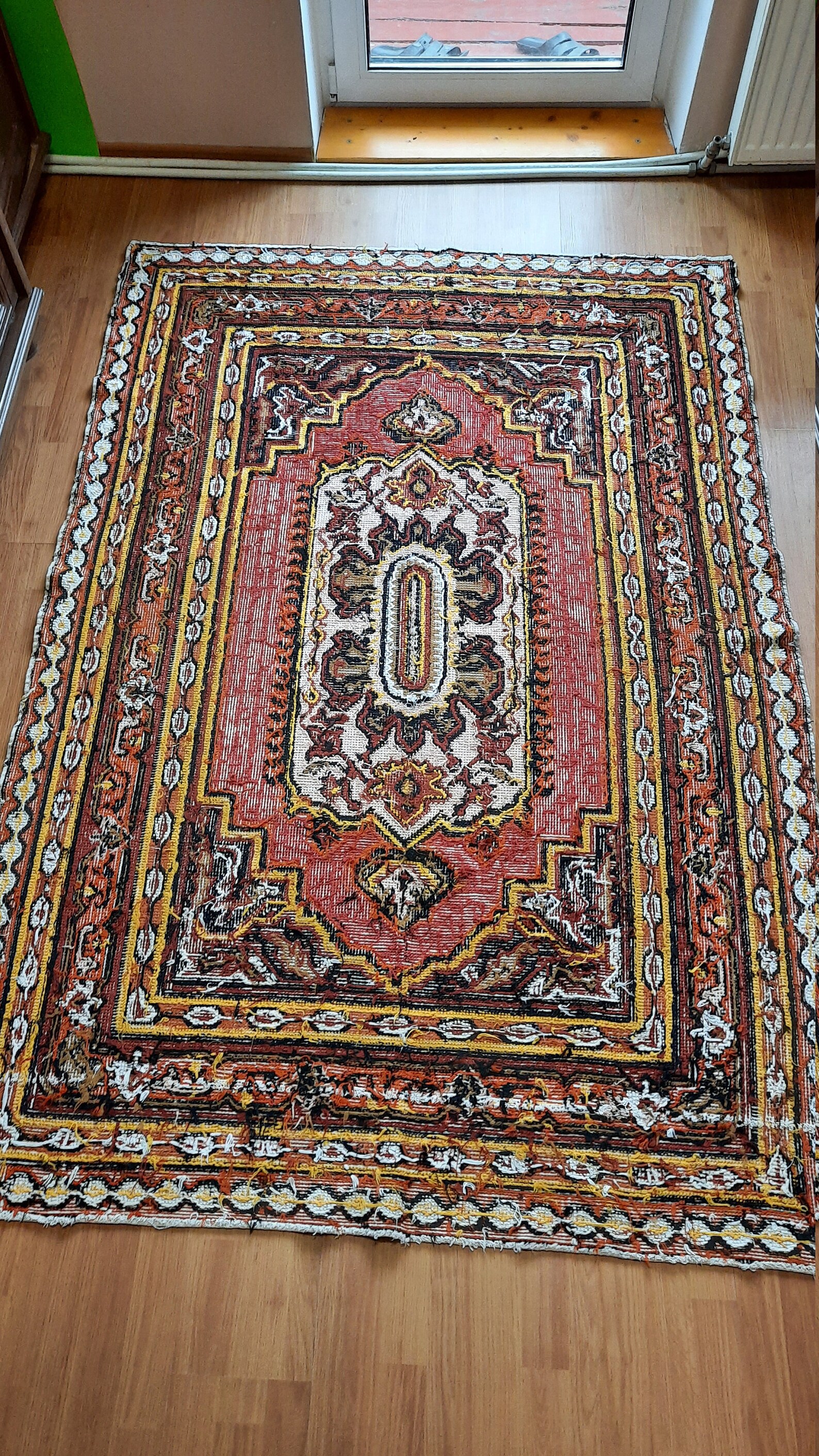 Embroidery rug vintage rug 72.8x53.2 inh boho rum décor Etsy