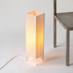 LUGA | Nordic Floor Lamp For Living Room, Japandi Bedroom Floor Light In Warm Neutral Colours, Geometric Standing Light In Brutalist Style