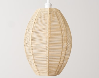 RUDNA Handwoven Lamp: Minimalist Pendant Light for Scandinavian Home Interior, Nordic Design Floor Lamp