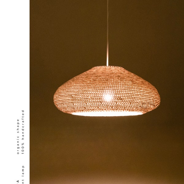 25" YAVORA Pendant Light | Wabi Sabi Suspension Light, Japandi Pendant Light, Japandi Home Lighting, Nordic Minimalistic Pendant Light