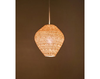 HERTZA Pendelleuchte | Kleiner Japandi Hängelampenschirm, nordische minimalistische Pendelleuchte, moderne Hängelampe, Wabi Sabi Home Decor