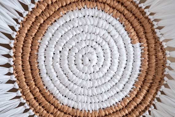 Round Raffia Wall Hangings For Boho Nursery Boho Decor Boho Etsy