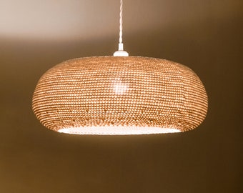 Luz colgante IZA de 25" / lámpara de suspensión moderna grande, luz colgante Japandi, lámpara colgante minimalista nórdica grande, iluminación del hogar Wabi Sabi