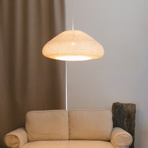 25&quot; YAVORA Pendant Light | Wabi Sabi Suspension Light, Japandi Pendant Light, Japandi Home Lighting, Nordic Minimalistic Pendant Light