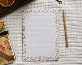 A5 notepad / memo / to do list, watercolor design