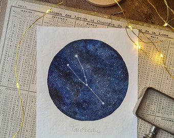 Constellation, astrology / astronomy / zodiac, original watercolor