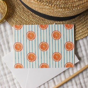 Orange, carte postale illustrée à partir d'une aquarelle
