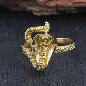 Gold Snake ring, snake ring ,statement ring, Open Serpent Band, Snake jewelry, Stacking Animal rings, Dainty ring, bohemian ring adjustable