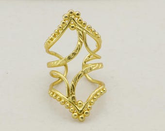 Adjustable Arthritis Relief Ring | Gold Open Support Ring for Finger Joint Pain | Stylish Comfort Wrap Ring for Women
