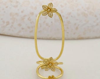 Adjustable Arthritis Relief Ring | Gold Open Frame Support Ring for Finger Joint Pain | Comfortable Therapeutic Ring for Women