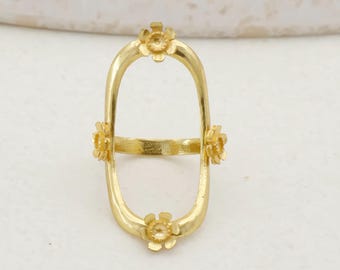 Adjustable Arthritis Relief Ring | Gold Open Frame Support Ring for Finger Joint Pain | Comfortable Therapeutic Ring for Women