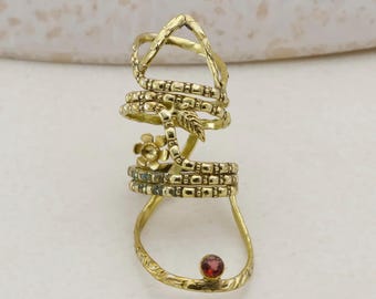 Adjustable Arthritis Relief Ring | Gold Beaded Support Ring for Finger Joint Pain | Open Comfort Ring for Women