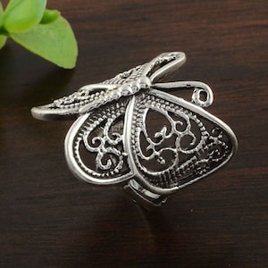 Silver Butterfly Ring 925 Sterling Silver Artisan Handcrafted Filigree Monarch Butterfly Ring Women Handmade Jewelry, personalized gift&#39;