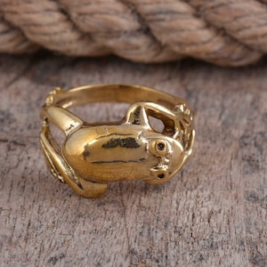 gold frog ring, boho ring, handmade ring, vintage rings, dainty gold ring, delicate ring, stacking ring, mothers gfift ,gift for her