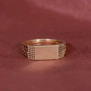 Personalized Rings for Women Signet Ring Gold Women Personalized Gifts for Her Mother&#39;s Day Gift Rectangle Signet Ring for Men Christmas