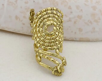 Adjustable Arthritis Relief Ring | Gold Wrap Support Ring for Finger Joint Pain | Open Coil Comfort Ring for Women