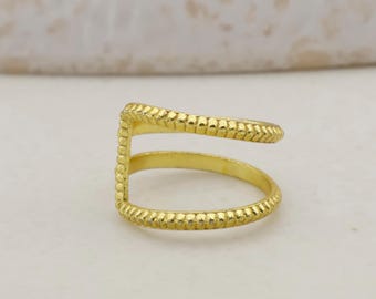 Adjustable Arthritis Relief Ring | Minimalist Gold Wrap Support Ring for Finger Joint Pain | Open Comfort Ring for Women