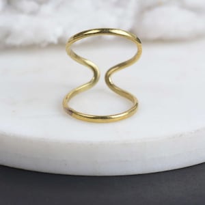 18k Gold Arthritis Splint Ring, Arthritis Schiene In Silber, Gold, Rose vergoldet, Splint Knuckle Ring, Unisex Daumenring, Silber Midi Ring