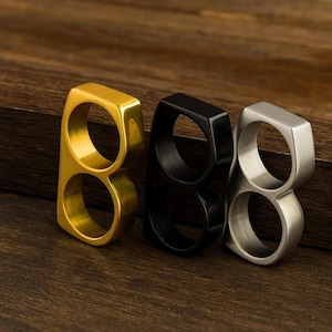 Double Finger Band Ring, Two Finger Ring, men's Ring, Trending Ring