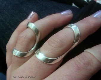 DIP Joint Arthristis Ring, Full Finger Ring, 925 Silver Handmade Long Midi Finger Ring, Splint Knuckle Ring, Designer filigree Ring For Her