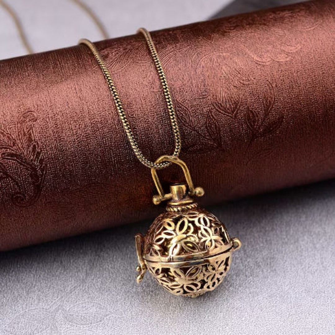 Harmony Ball Necklace, Gold Harmony Ball Pendant, Bola Ball, Pregnancy