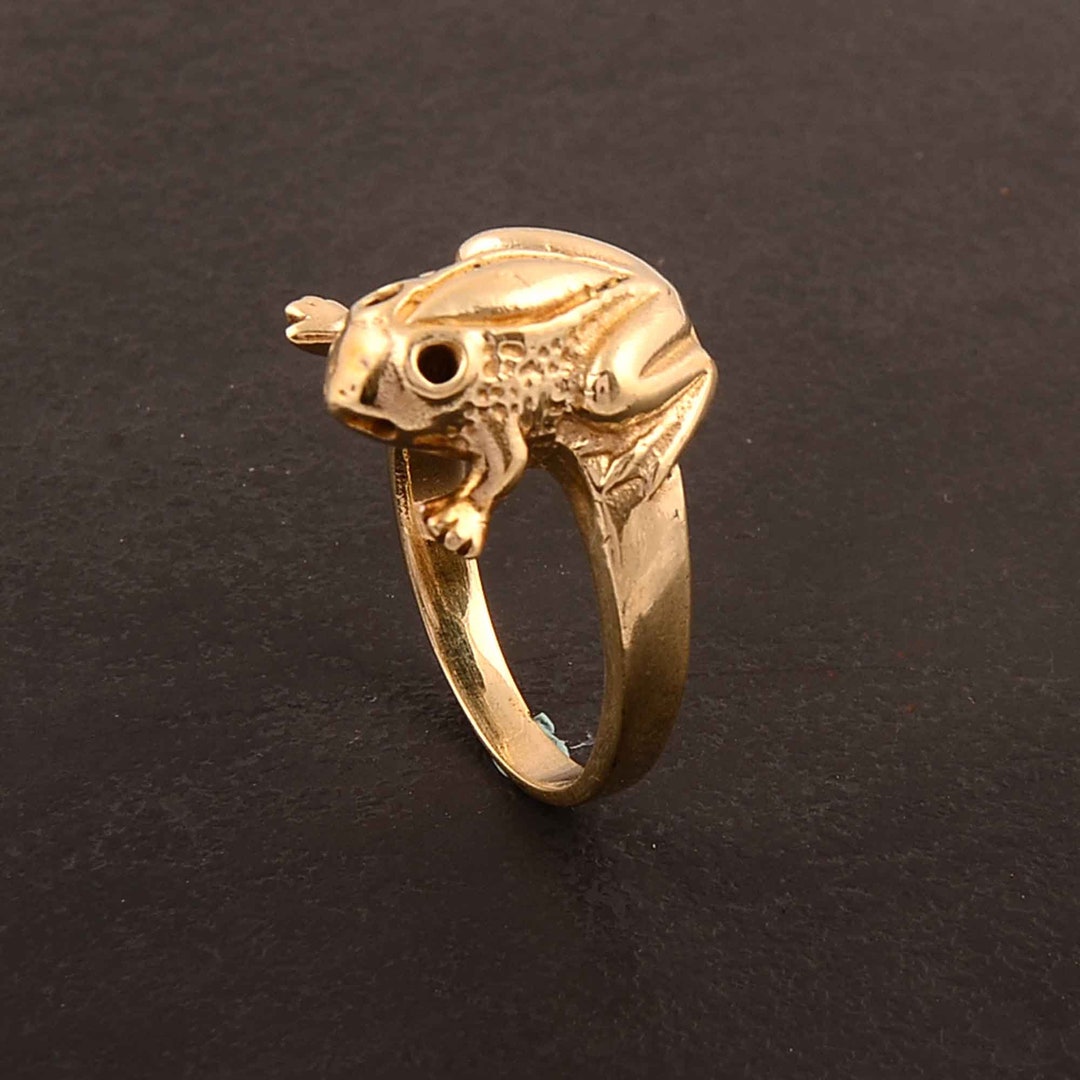 Frog Ring, 18k Gold Frog Ring, Ethnic Ring, Animals Jewelry, Boho Ring ...