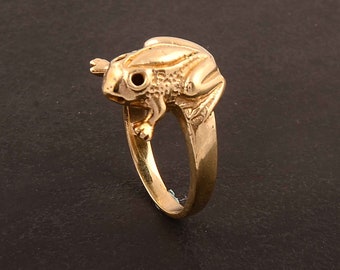 Frog Ring, 18k Gold Frog Ring, Ethnic Ring, Animals Jewelry, Boho Ring, Finger Ring, Tribal Ring, Silver Frog Ring, Gift for Her,Dainty Ring