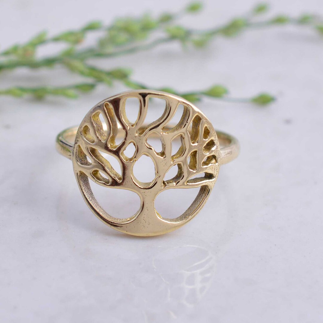 Tree of Life Ring, Brass Tree Ring, Handmade Jewelry, Statement Ring ...