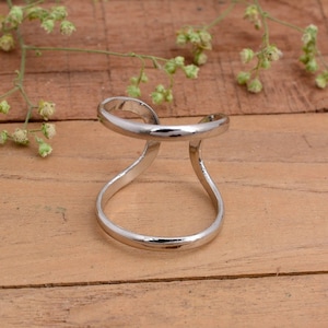 Simple Arthristis Ring, Full Finger Ring, 925 Silver Handmade Long Midi Finger Ring, Splint Knuckle Ring, Designer filigree Ring For Her