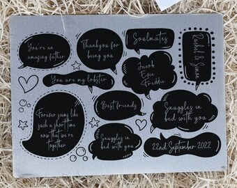 Personalized Tin Anniversary Gift, Mr and Mrs Metal Art Print