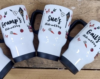 Personalised Allotment Thermal Mug: Gardener Gift