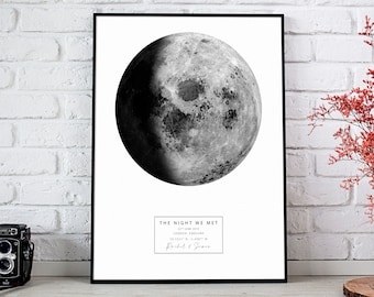 Custom Moon Phase Anniversary Print: Personalized Star Map Gift