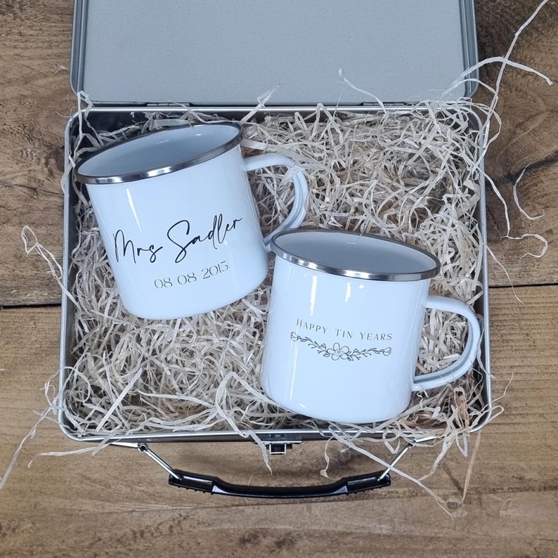 Personalised 10 Year Anniversary Tin: Keepsake Gift Box, Gift for the ...
