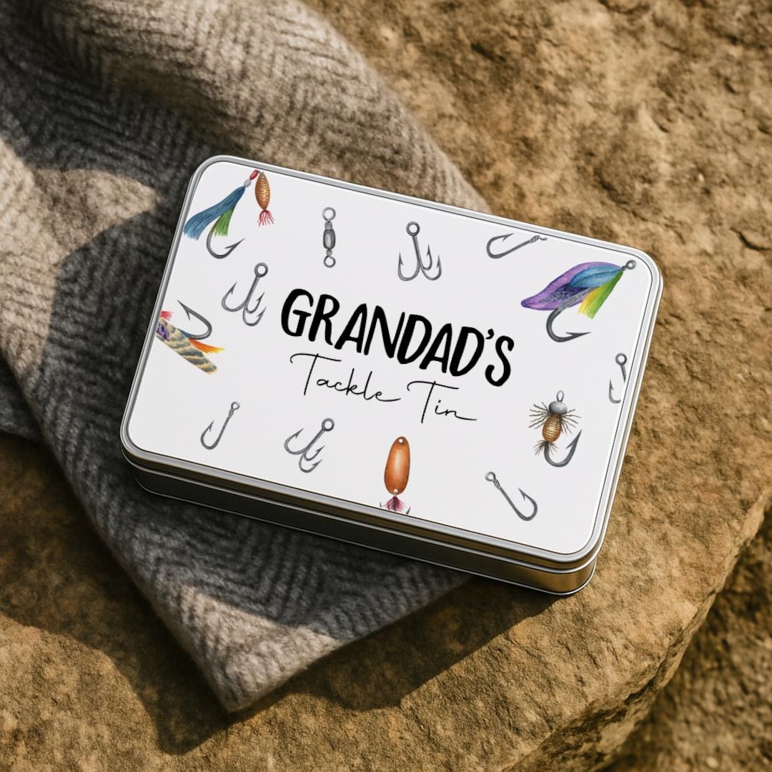 Personalised Tackle Fishing Tin: Grandad Dad Fishing Gift - Etsy
