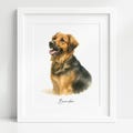 Custom Dog Portrait – Watercolour Pet Art from Photo, Personalised Memorial Gift,Keepsake product logo