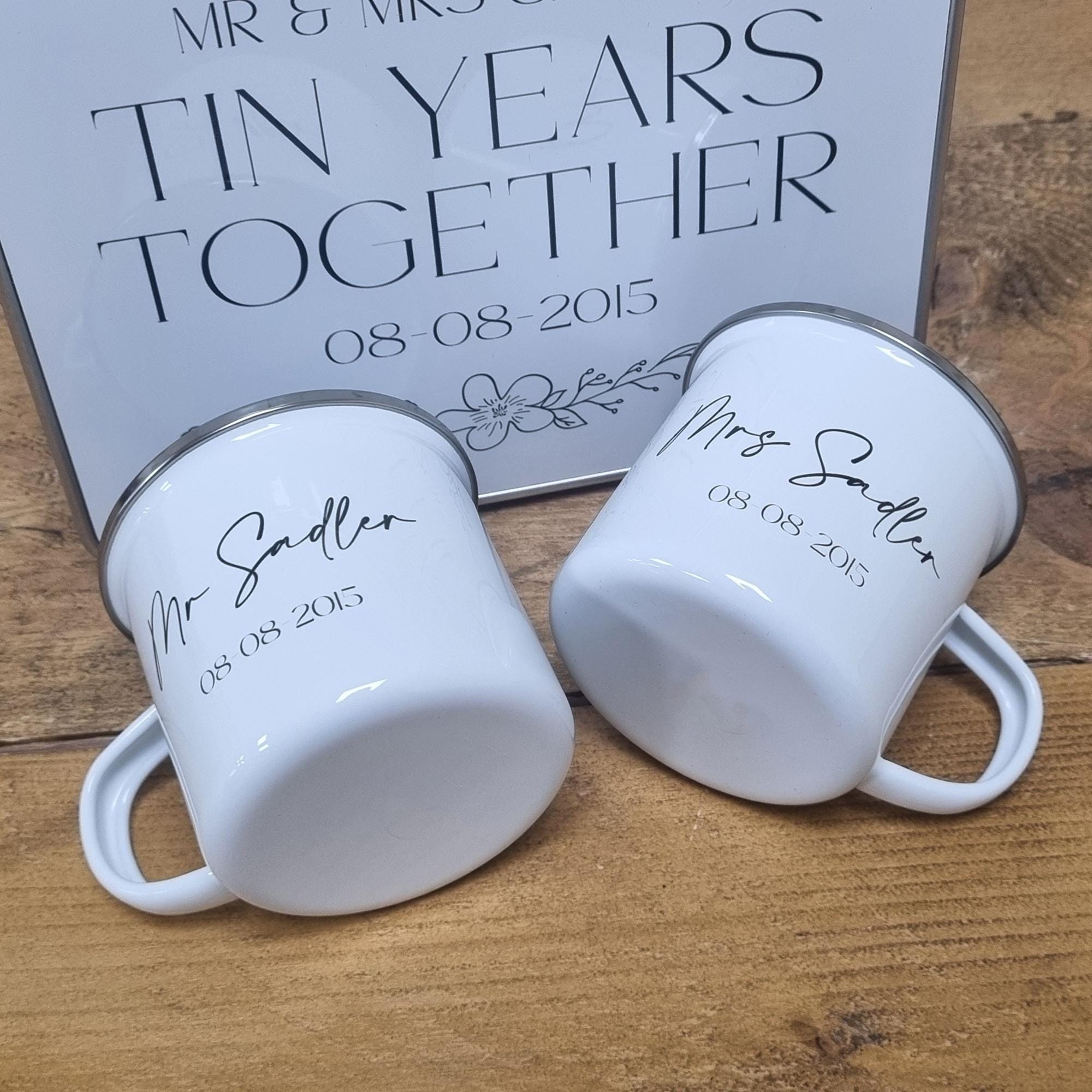 Personalised 10 Year Anniversary Tin: Keepsake Gift Box, Gift for the ...