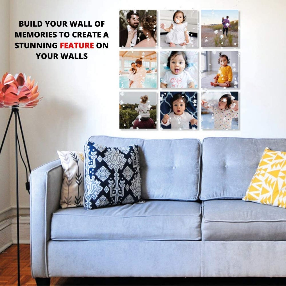 Photo Tile Mixtiles Waterproof Photo Restickable Wall Art Etsy