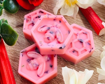 Rhubarb & Rose Botanical Soy Wax Melts / 100% Vegan Cruelty Free