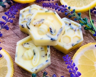 Lemon & Lavender Botanical Soy Wax Melts / Highly Scented 100% Vegan Cruelty Free