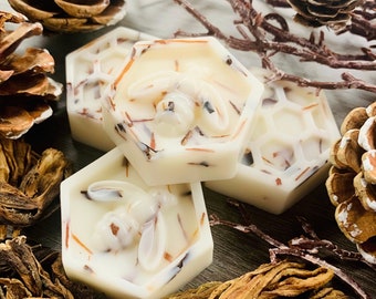 Cocoa & Log Fire Botanical Soy Wax Melts / 100% Vegan Cruelty Free