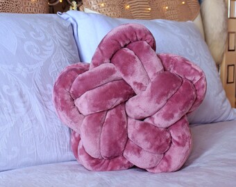 Almohadas de nudo morado para sofá, almohada decorativa suave, almohada de 15 x 15 de TaniaDecorations