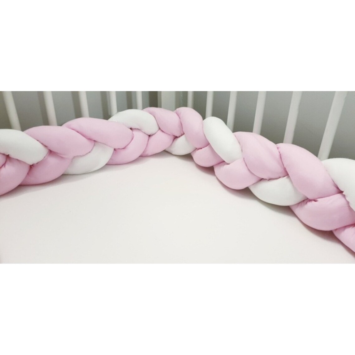 Crib Bumper Bedding Bed Cot Braid Pillow Pad Protector Etsy UK